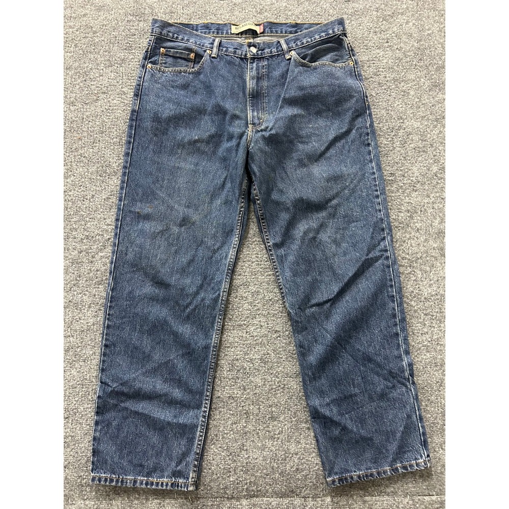 Levi's Jeans Mens 38x30 Blue 550 Relaxed Fit Tapered Leg Denim Casual Stained